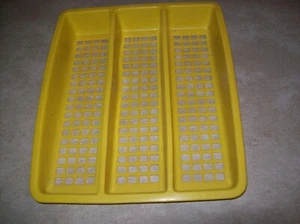 Yellow drawer organizer Tools Kitchen Kids Arts Pencils 10.5" x 9 x 1.5" approx. - Picture 1 of 5