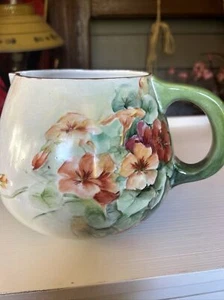 Antik Limoges Limonade Apfelwein Krug handbemalt signiert EUC Bruyn - Bild 1 von 16