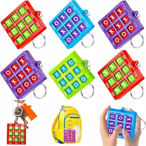 16 Pcs Tic Tac Toe Game Keychain Party Favors for Kids 4-8 8-12 Birthday Goodie - Picture 1 of 12
