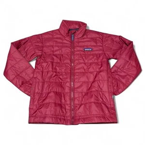Patagonia Kid's Nano Puff Brick Quilt Wax Red Winter Jacket Size XL (14) - Picture 1 of 7
