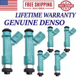 NEW OEM DENSO 6/UNITS Fuel Injectors For 2007-2009 Toyota FJ Cruiser 4.0L V6 - Picture 1 of 2
