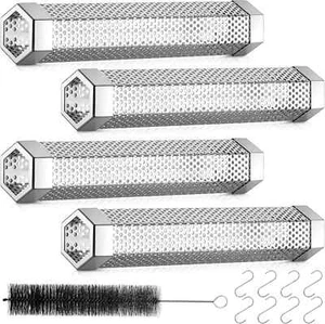 4 Pack 12 Inch Stainless Steel Smoker Tube for Hot or Cold Smoking BBQ Smoking - Picture 1 of 7