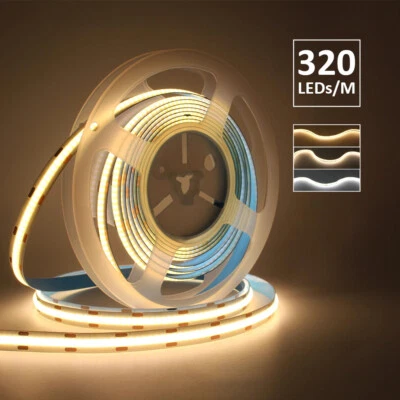 COB LED Streifen WW/NW/CW Lichtband Stripe Lichterkette Selbstklebend DC12V 24V - Bild 1 von 4