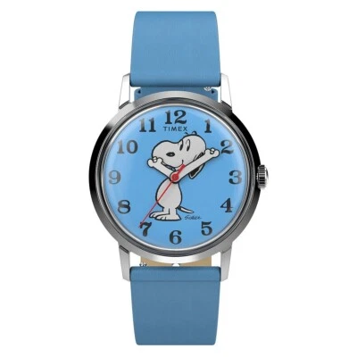 Timex Marlin Peanuts Snoopy Limited Edition Hand-Wound 34mm Blue Watch TW2W79400 - image 1 of 4