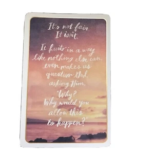On Your Loss not fair You Have Our Thoughts religious Love Gets You Thru Ocean - Picture 1 of 7