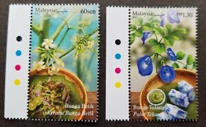 Malaysia Edible Flowers 2021 Food Cake Citrus Fruits Gastronomy (stamp color MNH