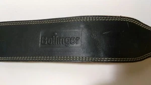 BOLLINGER Black Leather Padded Weightlifting Belt Size Medium @12 - Picture 1 of 5
