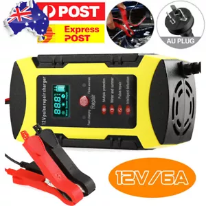 6A Car Battery Charger Smart Repair LCD Display Motorcycle Caravan Truck - Picture 1 of 12