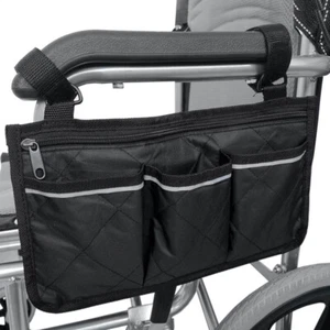 Multi-pocket Storage Bag Pouch for Wheelchair, Walker, Rollator Arm Rest Pouch - Picture 1 of 12
