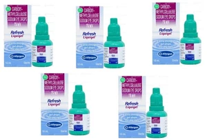 5 gotas para ojos Refresh Liquigel lubricante extra fuerte (10 ml cada una) | CADUCIDAD 2026 | - Imagen 1 de 5
