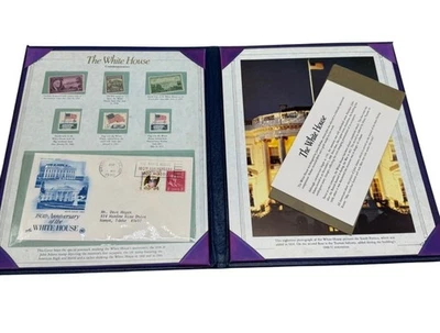 The White House Commemorative Stamp Set In Exclusive Postal Society Folder READ - Image 1 of 4