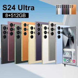 S24 Ultra Smartphone Android 6.8'' HD Unlocked Global 8+512GB 8000mAh 24+48MP - Picture 1 of 24