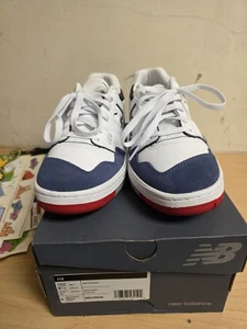 New Balance 550 USA White Blue Red BB550NCN Men's Size 8.5 Usa Retro Basketball - Picture 1 of 6