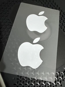 Genuine Apple Logo Decal Stickers iPad MacBook / 2 Per Sheet / White / Brand New - Picture 1 of 1