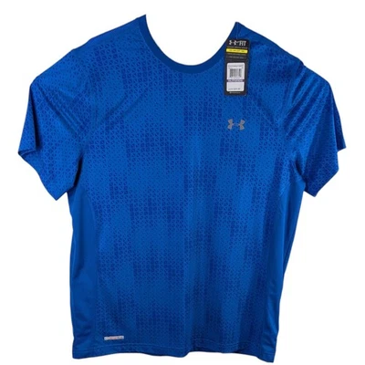 Camisa ajustada Under Armour para hombre azul 2XL XXL manga corta UA gimnasio fitness HeatGear Foto 1 de 4