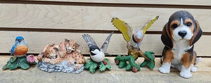 LOT OF  5- Vintage Lenox Porcelain Figurines -BIRDS, CUBS & DOG - Picture 1 of 22