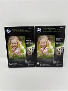 Lot of 2 HP Glossy Photo Paper 100 Sheets 4” x 6” New Sealed - Picture 1 of 5