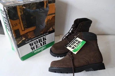 WRANGLER 男式工作穿安全鞋头,尺寸 8 全新带盒 — 第 1/4 张图片
