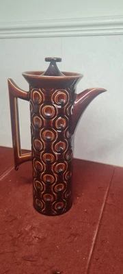 Portmeirion Jupiter Brown Coffee Pot - Image 1 of 4