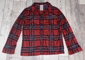 Wondershop PJ Pajama Shirt size M medium - Red/Plaid - NEW - Picture 1 of 5