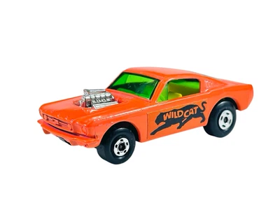 Matchbox Lesney Superfast MB8 Orange Mustang Wildcat Dragster w/Black Cat Decal - Image 1 of 4