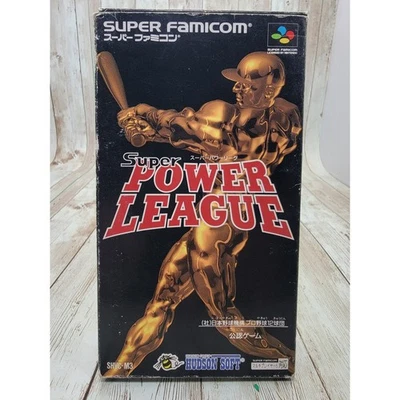 Nintendo Super Famicom Super Power League Baseball W/ Manual & Box JP US Seller - Image 1 of 4