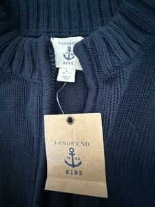 Lands End Cardigan Navy 6x- 7 NWT - Picture 1 of 6