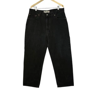 Levis 550 Jeans Mens 38X29 Black Denim Pants Vintage Y2K - Picture 1 of 10