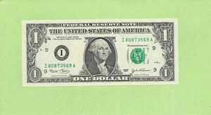 2003 ..UNCIRC $1 I 8087 3569 A .... 2003 $1 I-A NICE NOTE FRN - Picture 1 of 2