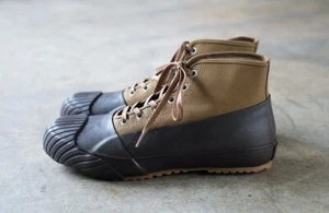 MOONSTAR ALWEATHER - BROWN High-Top Rubber Gore Boots - Picture 1 of 5