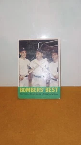1963 Topps Baseball #173 "Bombers' Best" Mantle, Tresh, Richardson - Screw Down - Picture 1 of 13