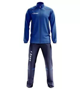 Tuta Da Ginnastica Zeus Uomo Microfibra Modello Fauno Passeggio Azzurro Blu XS-S - Foto 1 di 7