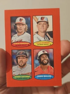 2023 Topps Heritage Red Parallel Sticker Baltimore Orioles- Gunnar Henderson RC  - Picture 1 of 8