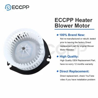 For 1996-2013 GMC Savana Chevy Express 1500 2500 3500 AC Blower Motor Fan 700067 Foto 1 de 4