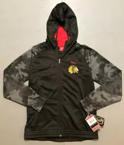 Felpa con cappuccio NHL Chicago Blackhawks Reebok faccia a faccia giovane taglia grande o XL al dettaglio $45 - Foto 1 di 3