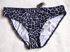New figleaves Sophina Size 12 Classic Bikini Briefs Bottoms Navy Blue Mix