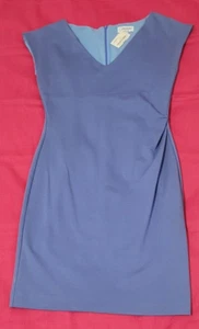 Amy Matto NY ¿Manga trasera con cremallera? Vestido cuello en V recogido azul talla 6 LEER - Imagen 1 de 14