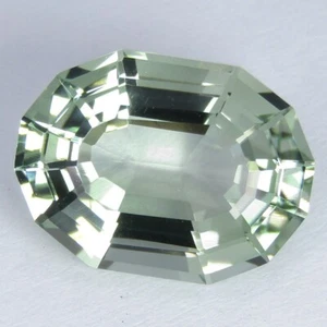 Ametista verde naturale (prasiolite) taglio personalizzato ovale elegante 7,80 ct - Foto 1 di 8