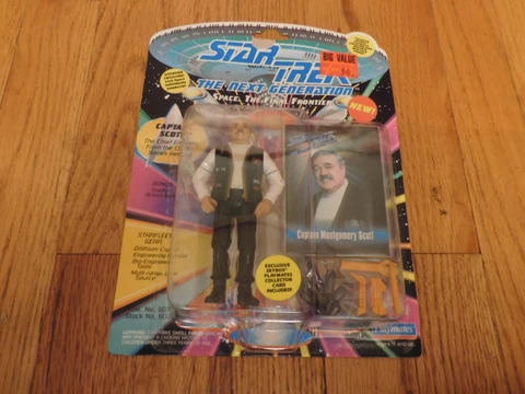 Vintage Playmates Star Trek Next Generation 1993 Captain Scott Figure MOC NRFB Cover