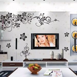 Removable DIY Flower Vine Wall Stickers Mural Art Wall Paper Art Home Room Decor