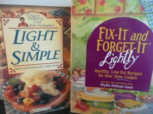 LOT OF TWO HEALTHY, LOW-FAT COOKBOOKS ~ THE PAMPERED CHEF, FIX-IT AND FORGET-IT  - Picture 1 of 3