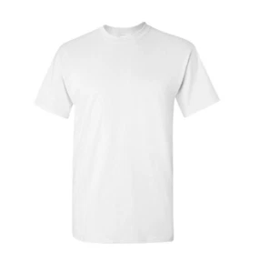 Gildan Ultra Cotton Men's White 100% Cotton Breathable T-Shirt Size 5XL NWOT NEW - Picture 1 of 3