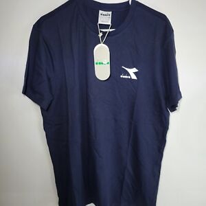 Diadora New T-Shirt Navy M L XL XXL Sport Italian Soccer Italian Casual Fashion 