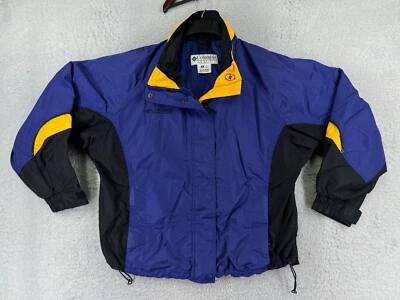 Chaqueta cortavientos Columbia para mujer extra grande azul negro amarillo Bugaboo simulación Foto 1 de 4