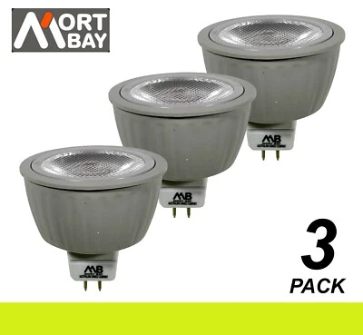 3 x LED Downlight Globes Bulbs 6W 12V MR16 Warm White AC & DC Mort Bay - Image 1 of 4
