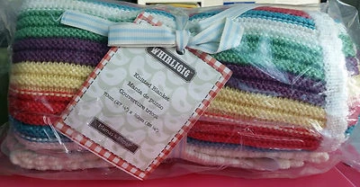 Mamas Papas Blanket Cotton 100% Whirligig Knitted 70x90cm Baby Boy Girl Gift - Image 1 of 4