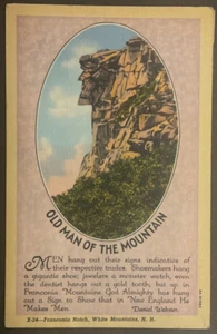 Franconia Notch NH Old Man of the Mountains w  Daniel Webster Quote SHIPS FREE - Picture 1 of 2