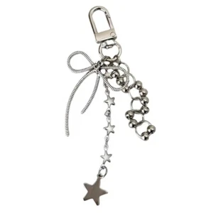 Star Bowknot Pendant Keychain Stylish Women Keyring Phone Chain Bag Decoration - Zdjęcie 1 z 8