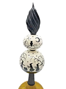 Patricia Breen Hexenstunde Endstück weiß schwarz Silhouette Halloween Baumspitze - Bild 1 von 11