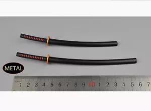 Modellino spada samurai Katana e Wakizashi in metallo scala 1/6 per figura 12" - Foto 1 di 3